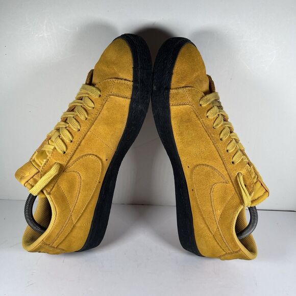 Nike SB Zoom Blazer Low Yellow Ochre Suede Skateboard Shoes Men's Size 11 - Picture 5 of 8